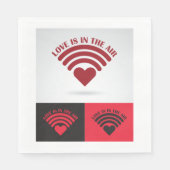 Serviette En Papier L'Amour Est Dans L'Air Wireless (Devant)