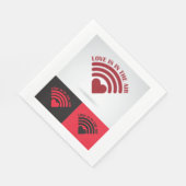 Serviette En Papier L'Amour Est Dans L'Air Wireless (Coin)