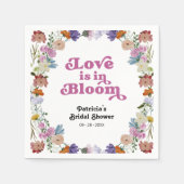 Serviette En Papier L'Amour Est Dans Le Fleur sauvage Fête des mariées (Devant)