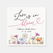 Serviette En Papier L'Amour Est Dans Le Fleur sauvage Fête des mariées (Devant)