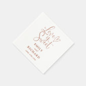 Serviette En Papier L'amour est doux élégant moderne Mariage en terre (Coin)