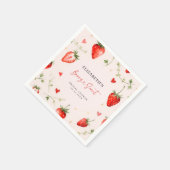 Serviette En Papier L'amour est d'une douceur de fraise Thème de la do (Coin)
