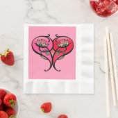 Serviette En Papier L'amour est en fleur (En situation)