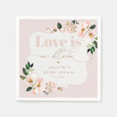 Serviette En Papier L'amour est en fleur rose vif mariée fleur sauvage (Devant)