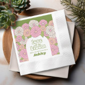 Serviette En Papier L'amour est en fleurs - Fête de mariage Boho Flowe