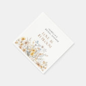 Serviette En Papier L'amour est en fleurs Fête de mariage champêtre (Coin)