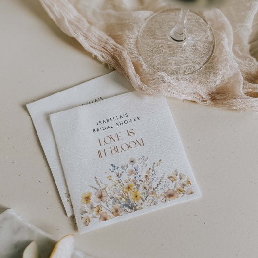 Serviette En Papier L'amour est en fleurs Fête de mariage champêtre