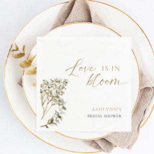 Serviette En Papier L'amour est en fleurs Fête de mariage Pampas herbe