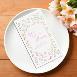 Serviette En Papier L'amour est en fleurs Fête de mariage rose floral