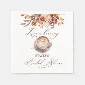 Serviette En Papier L'amour est en train de préparer du café, douche d (Devant)