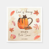 Serviette En Papier L'amour est en train de préparer la douche nuptial (Devant)