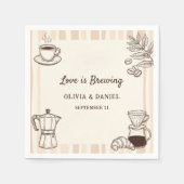 Serviette En Papier L'amour est en train de préparer le café Moka Pot (Devant)