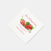 Serviette En Papier L'amour est Fruit aux fraises sucrées | MARIAGE (Coin)