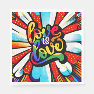 Serviette En Papier L'amour est l'amour