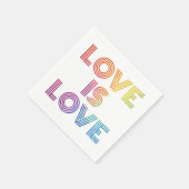 Serviette En Papier L'amour est l'amour | Grandes bandes modernes (Coin)
