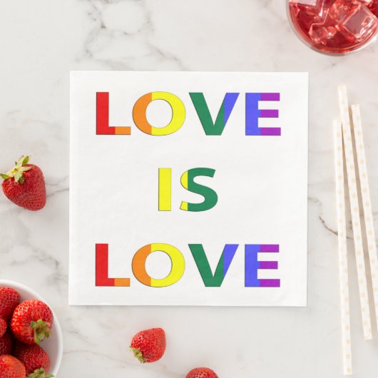 Serviette En Papier L'amour est l'amour, la fierté LGBT (En situation)