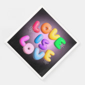 Serviette En Papier L'amour est l'amour : Rainbow Pride Papier serviet (Coin)