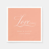 Serviette En Papier L'amour est tout ce dont vous avez besoin ! Élégan (Devant)