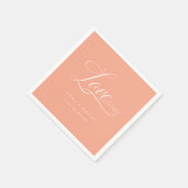 Serviette En Papier L'amour est tout ce dont vous avez besoin ! Élégan (Coin)