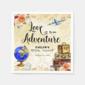 Serviette En Papier L'amour est une Fête des mariées d'aventure (Devant)