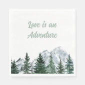 Serviette En Papier L'amour est une serviette d'aventure (Devant)