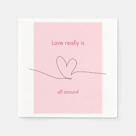 Serviette En Papier L'amour est vraiment partout (Devant)