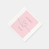 Serviette En Papier L'amour est vraiment partout (Coin)