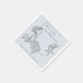 Serviette En Papier L'Amour et le Mariage Beach Coastal Seashell (Coin)