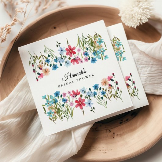 Serviette En Papier L'amour fleur sauvage est dans la Fête des mariées