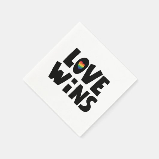 Serviette En Papier L'amour gagne (Coin)