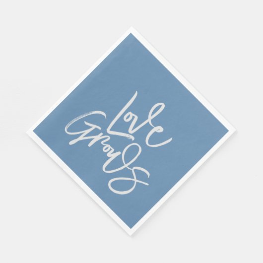 Serviette En Papier L'amour grandit   (Coin)