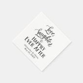 Serviette En Papier L'amour, le rire et la joie toujours après (Coin)