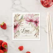 Serviette En Papier L'amour n'échoue jamais Bible Verse Mariage rose F (En situation)