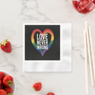 Serviette En Papier L'amour n'est jamais tort Mois de la fierté LGBT
