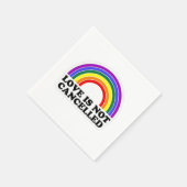 Serviette En Papier L'amour n'est pas annulé Rainbow Pride Mois (Coin)