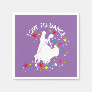Serviette En Papier L'amour pour la danse