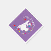 Serviette En Papier L'amour pour la danse (Coin)