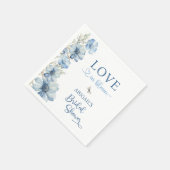 SERVIETTE EN PAPIER L'AMOUR QUI FLEURIT FÊTE DE MARIAGE (Coin)