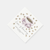 Serviette En Papier L'amour se prépare Bridal shower Bow Coffee (Coin)