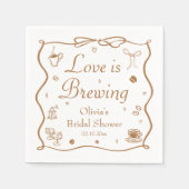 Serviette En Papier L'amour se prépare Shower de Mariée (Devant)