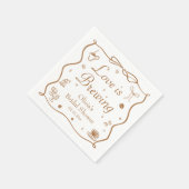 Serviette En Papier L'amour se prépare Shower de Mariée (Coin)