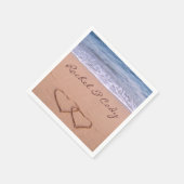 Serviette En Papier L'amour sur la plage (Coin)