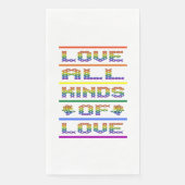 Serviette En Papier L'amour, toutes sortes d'amour (Devant)