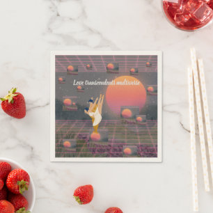 Serviette En Papier L'amour transcende le multivers