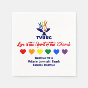 Serviette En Papier L'amour TVUC est l'Esprit, les Coeurs