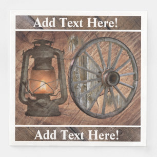 Serviette En Papier Lampe À Huile De Charbon Occidental Et Roue En Wag