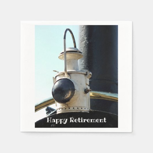 SERVIETTE EN PAPIER LAMPE DE TRAIN À VAPEUR (Devant)