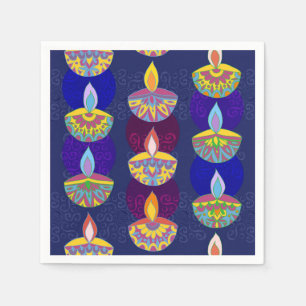 Serviette En Papier Lampes Diwali Diya