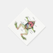 Serviette En Papier L'anatomie de la grenouille (Coin)