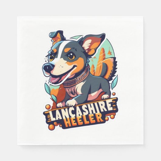 Serviette En Papier Lancashire Heeler (Devant)